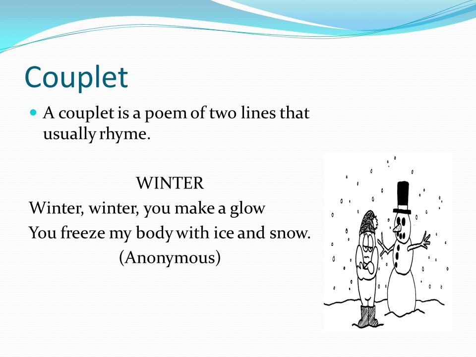 Examples of Rhyming Couplets
